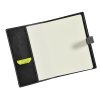 a black and white rectangular object with a yellow label