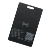 a black rectangular object with a white background