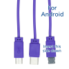 a close-up of a purple cable