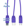 a close-up of a purple cable