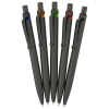 a group of pens with different colored caps