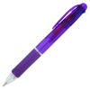 a purple pen with a white cap