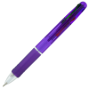 a purple pen with a white cap