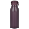 a purple bottle with a cap
