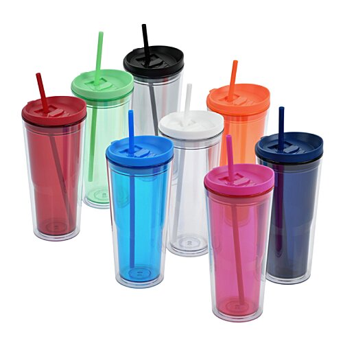 Additional Image 6 - a group of colorful cups with straws