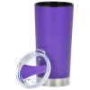 a purple and silver cup