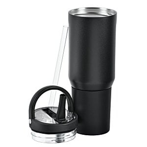 Additional Image 5 - a black tumbler with a lid