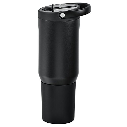 Additional Image 1 - a black cup with a black cap