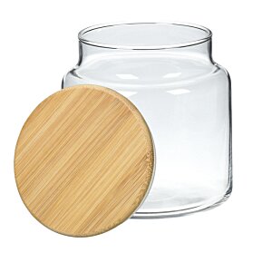 Additional Image 1 - a glass jar with a wooden lid