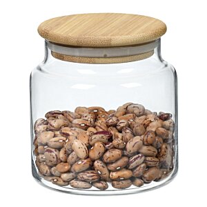 Additional Image 4 - a glass jar with a wooden lid filled with beans