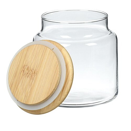 Additional Image 2 - a glass jar with a wooden lid