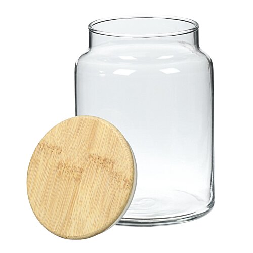 Additional Image 1 - a glass jar with a wooden lid