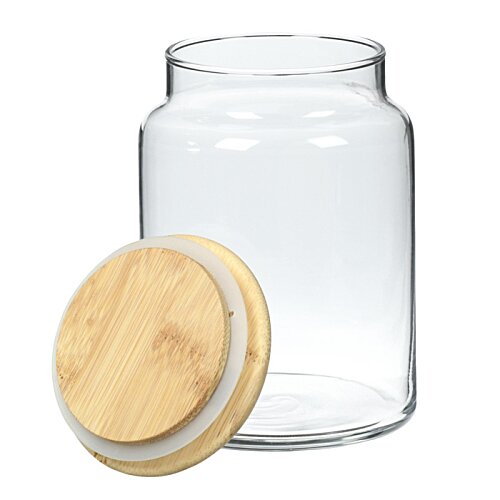Additional Image 2 - a glass jar with a wooden lid
