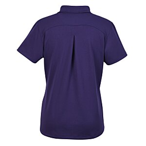 Additional Image 1 - a back view of a purple shirt