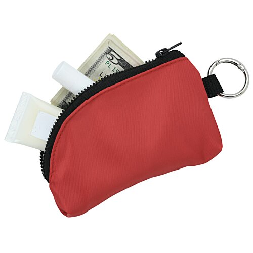 Additional Image 1 - a red pouch with money and a key chain