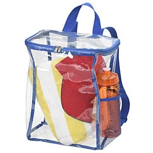 Additional Image 1 - a clear bag with a blue handle