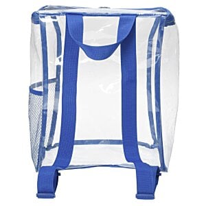 Additional Image 2 - a clear plastic bag with blue straps