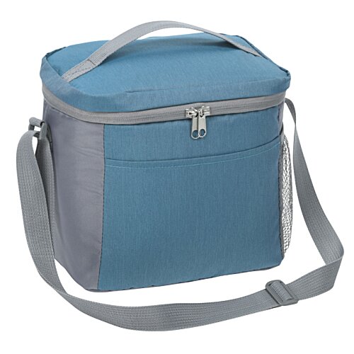 Additional Image 1 - a blue and grey cooler bag