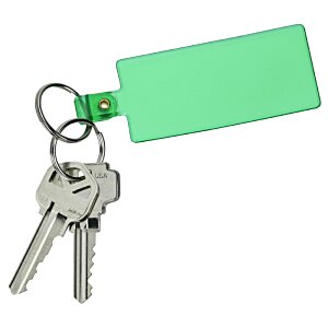 Additional Image 2 - a key chain with a green label