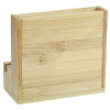 a wooden box with a white background