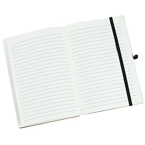 Additional Image 1 - a white notebook with a black band