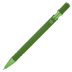 a green pencil with a cap