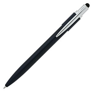 a black pen with a silver cap