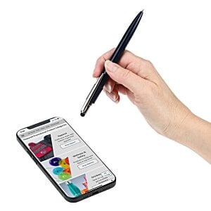 a hand holding a pen and a cell phone