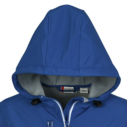 Additional Image 1 - a blue hooded jacket with a white background