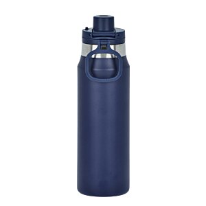 Additional Image 2 - a blue water bottle with a black lid