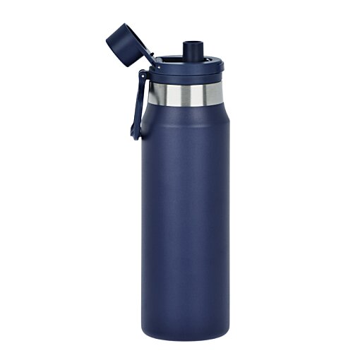 Additional Image 1 - a blue water bottle with a lid