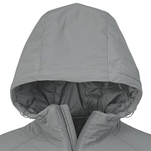 Additional Image 2 - a grey hooded jacket with a white background