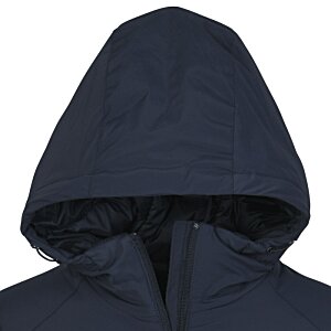 Additional Image 2 - a black hooded jacket with a white background