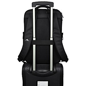 Additional Image 3 - a black suitcase with silver straps