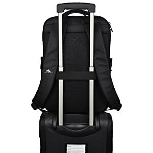 Additional Image 3 - a black suitcase with silver straps