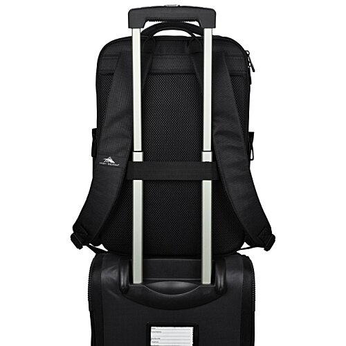 Additional Image 3 - a black suitcase with silver straps