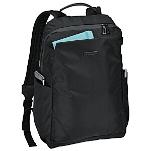 Additional Image 1 - a black backpack with a blue pocket