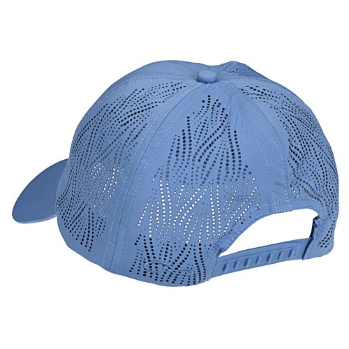 Additional Image 1 - a blue hat with a hole in the back