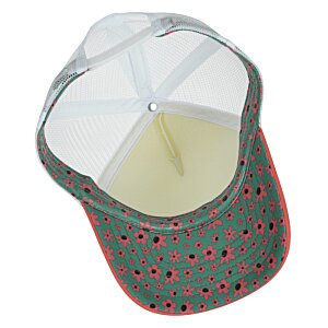 Additional Image 3 - a hat with a red and black polka dot pattern