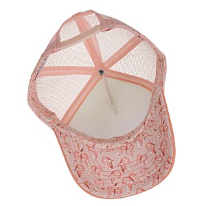 Additional Image 4 - a pink hat with a white cap on it