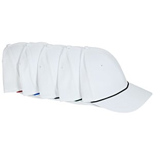 Additional Image 4 - a white cap with a black stripe