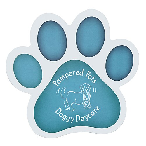 Additional Image 4 - a blue paw print with white text