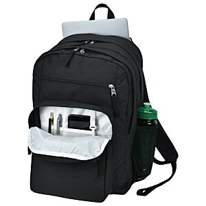 Additional Image 2 - a black backpack with a white strap