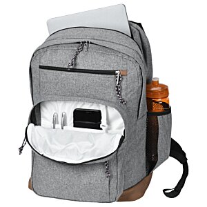 Additional Image 2 - a grey backpack with a white pocket