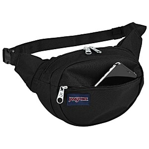 Additional Image 1 - a black waist bag with a pocket