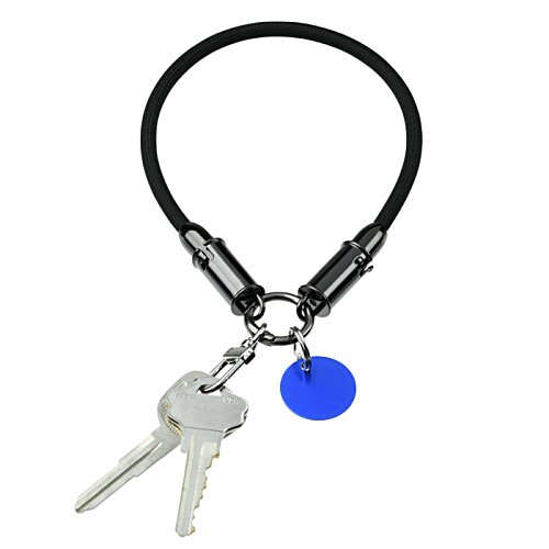 Additional Image 3 - a black and white key chain