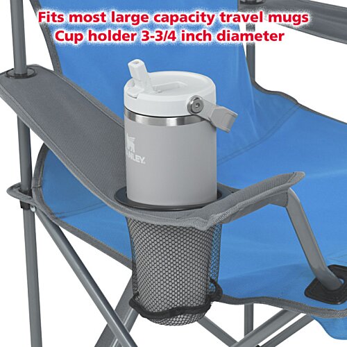 Additional Image 2 - a blue chair with a white container on it