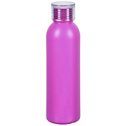 a pink bottle with a white cap