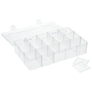 a plastic organizer with a few compartments