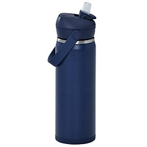 Additional Image 3 - a blue water bottle with a straw